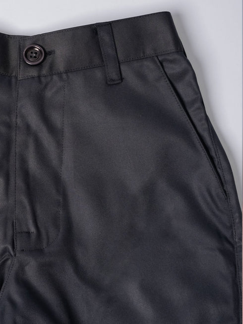 Boy's Black Sherwani And Pyjama Set